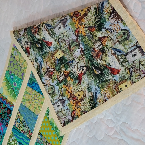 Handmade Reversable  Patchwork Table Runner - Picture 4 of 5